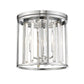 Z-Lite Monarch 12" 3-Light Chrome Steel Flush Mount Lighting With Clear Crystal Shade