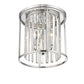 Z-Lite Monarch 14" 3-Light Chrome Steel Flush Mount Lighting With Clear Crystal Shade