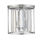 Z-Lite Monarch 14" 3-Light Chrome Steel Flush Mount Lighting With Clear Crystal Shade