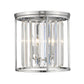 Z-Lite Monarch 14" 3-Light Chrome Steel Flush Mount Lighting With Clear Crystal Shade