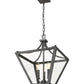 Z-Lite Montalcino 16" 3-Light Iron Ore Steel Frame Clear Seedy Glass Shade Chandelier