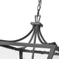 Z-Lite Montalcino 16" 3-Light Iron Ore Steel Frame Clear Seedy Glass Shade Chandelier
