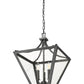Z-Lite Montalcino 16" 3-Light Iron Ore Steel Frame Clear Seedy Glass Shade Chandelier