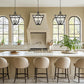 Z-Lite Montalcino 16" 3-Light Iron Ore Steel Frame Clear Seedy Glass Shade Chandelier