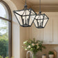 Z-Lite Montalcino 16" 3-Light Iron Ore Steel Frame Clear Seedy Glass Shade Chandelier