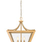 Z-Lite Montalcino 16" 3-Light Rubbed Brass Steel Frame Clear Seedy Glass Shade Chandelier
