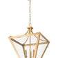 Z-Lite Montalcino 16" 3-Light Rubbed Brass Steel Frame Clear Seedy Glass Shade Chandelier