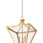 Z-Lite Montalcino 16" 3-Light Rubbed Brass Steel Frame Clear Seedy Glass Shade Chandelier
