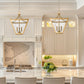 Z-Lite Montalcino 16" 3-Light Rubbed Brass Steel Frame Clear Seedy Glass Shade Chandelier