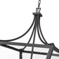 Z-Lite Montalcino 18" 4-Light Iron Ore Steel Frame Clear Seedy Glass Shade Chandelier