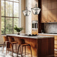 Z-Lite Montalcino 18" 4-Light Iron Ore Steel Frame Clear Seedy Glass Shade Chandelier
