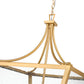 Z-Lite Montalcino 18" 4-Light Rubbed Brass Steel Frame Clear Seedy Glass Shade Chandelier