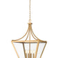 Z-Lite Montalcino 18" 4-Light Rubbed Brass Steel Frame Clear Seedy Glass Shade Chandelier
