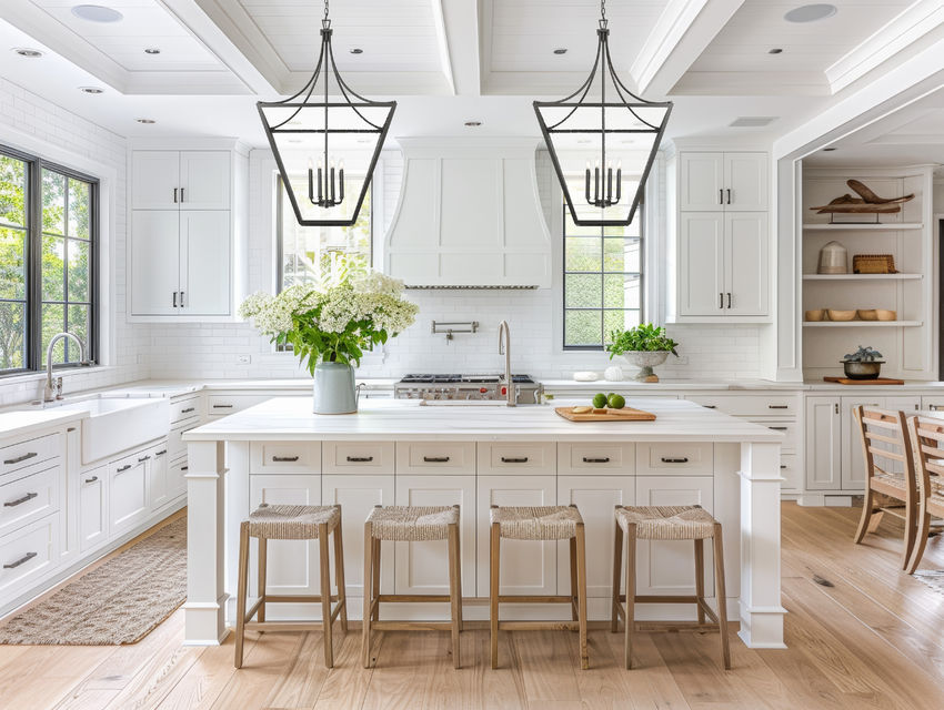 Z-Lite Montalcino 32" 8-Light Iron Ore Steel Frame Clear Seedy Glass Shade Chandelier