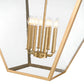 Z-Lite Montalcino 32" 8-Light Rubbed Brass Steel Frame Clear Seedy Glass Shade Chandelier