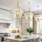 Z-Lite Montalcino 32" 8-Light Rubbed Brass Steel Frame Clear Seedy Glass Shade Chandelier
