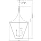 Z-Lite Montalcino 32" 8-Light Rubbed Brass Steel Frame Clear Seedy Glass Shade Chandelier