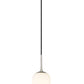 Z-Lite Monty 5" 1-Light Brushed Nickel Pendant Light With Matte Opal Glass Shade
