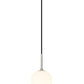 Z-Lite Monty 5" 1-Light Brushed Nickel Pendant Light With Matte Opal Glass Shade