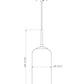 Z-Lite Monty 5" 1-Light Brushed Nickel Pendant Light With Matte Opal Glass Shade