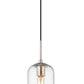 Z-Lite Monty 5" 1-Light Brushed Nickel Pendant Light With Seedy Glass Shade