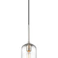 Z-Lite Monty 5" 1-Light Brushed Nickel Pendant Light With Seedy Glass Shade