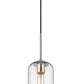 Z-Lite Monty 5" 1-Light Brushed Nickel Pendant Light With Seedy Glass Shade