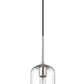 Z-Lite Monty 5" 1-Light Brushed Nickel Pendant Light With Seedy Glass Shade