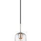 Z-Lite Monty 5" 1-Light Brushed Nickel Pendant Light With Seedy Glass Shade