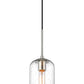 Z-Lite Monty 5" 1-Light Brushed Nickel Pendant Light With Seedy Glass Shade