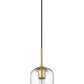 Z-Lite Monty 5" 1-Light Heritage Brass Pendant Light With Seedy Glass Shade