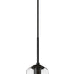 Z-Lite Monty 5" 1-Light Matte Black Pendant Light With Seedy Glass Shade