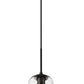 Z-Lite Monty 5" 1-Light Matte Black Pendant Light With Seedy Glass Shade