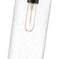 Z-Lite Monty 5" 1-Light Matte Black Pendant Light With Seedy Glass Shade