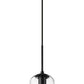 Z-Lite Monty 5" 1-Light Matte Black Pendant Light With Seedy Glass Shade