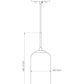 Z-Lite Monty 5" 1-Light Matte Black Pendant Light With Seedy Glass Shade