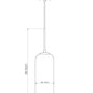 Z-Lite Monty 5" 1-Light Matte Black Pendant Light With Seedy Glass Shade