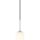 Z-Lite Monty 5" W x 22" H 1-Light Brushed Nickel Pendant Light With Matte Opal Glass Shade