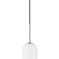 Z-Lite Monty 5" W x 22" H 1-Light Brushed Nickel Pendant Light With Matte Opal Glass Shade