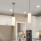 Z-Lite Monty 5" W x 22" H 1-Light Brushed Nickel Pendant Light With Matte Opal Glass Shade