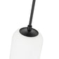 Z-Lite Monty 5" W x 22" H 1-Light Matte Black Pendant Light With Matte Opal Glass Shade