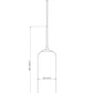 Z-Lite Monty 5" W x 22" H 1-Light Matte Black Pendant Light With Matte Opal Glass Shade