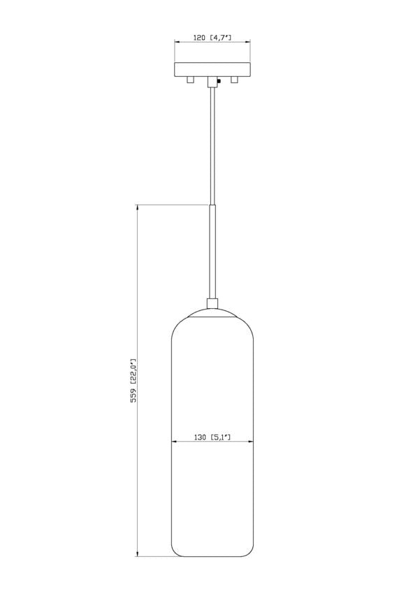 Z-Lite Monty 5" W x 22" H 1-Light Matte Black Pendant Light With Matte Opal Glass Shade