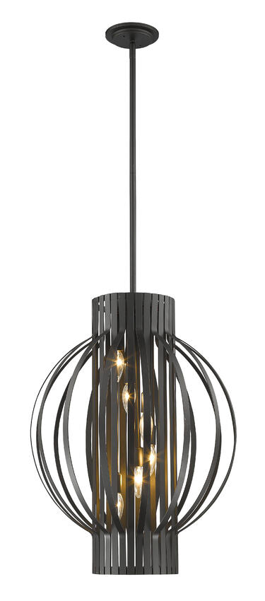 Z-Lite Moundou 20" 6-Light Bronze Steel Pendant Light