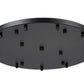 Z-Lite Multi Point Canopy 11-Light Matte Black Ceiling Plate