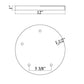 Z-Lite Multi Point Canopy 12" Matte Black Steel Ceiling Plate