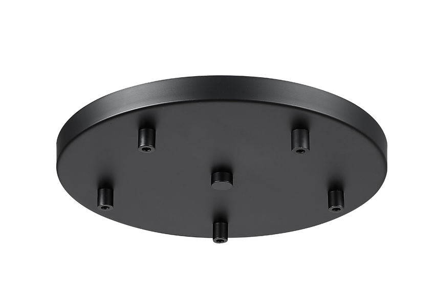 Z-Lite Multi Point Canopy 12" Matte Black Steel Ceiling Plate