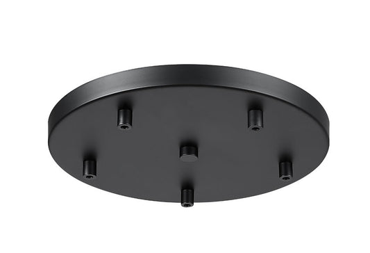 Z-Lite Multi Point Canopy 12" Matte Black Steel Ceiling Plate