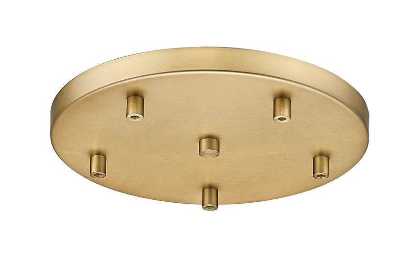 Z-Lite Multi Point Canopy 12" Modern Gold Steel Ceiling Plate