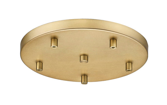 Z-Lite Multi Point Canopy 12" Modern Gold Steel Ceiling Plate